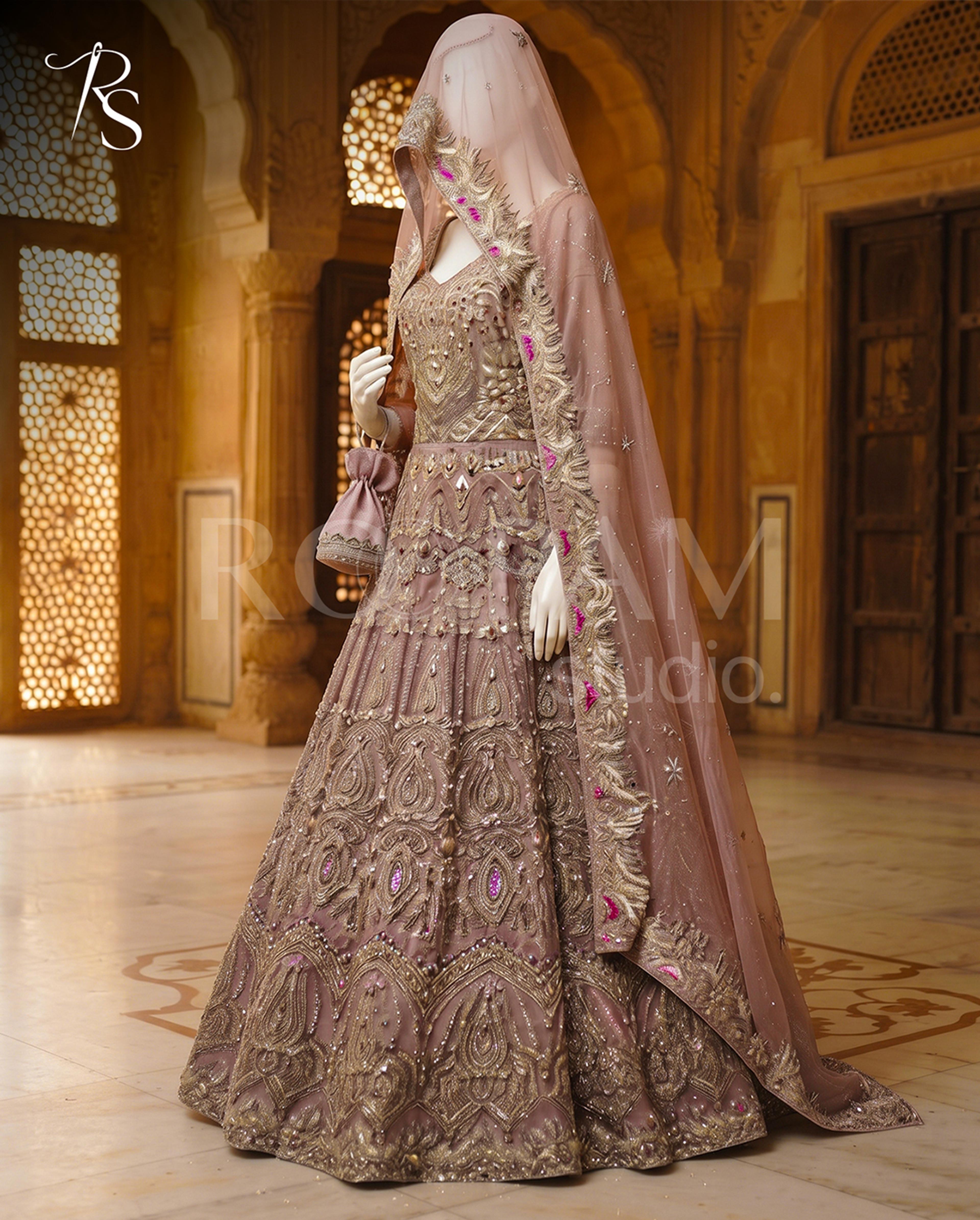 Blushing Rose Zardozi Walima Maxi - Thumbnail 5