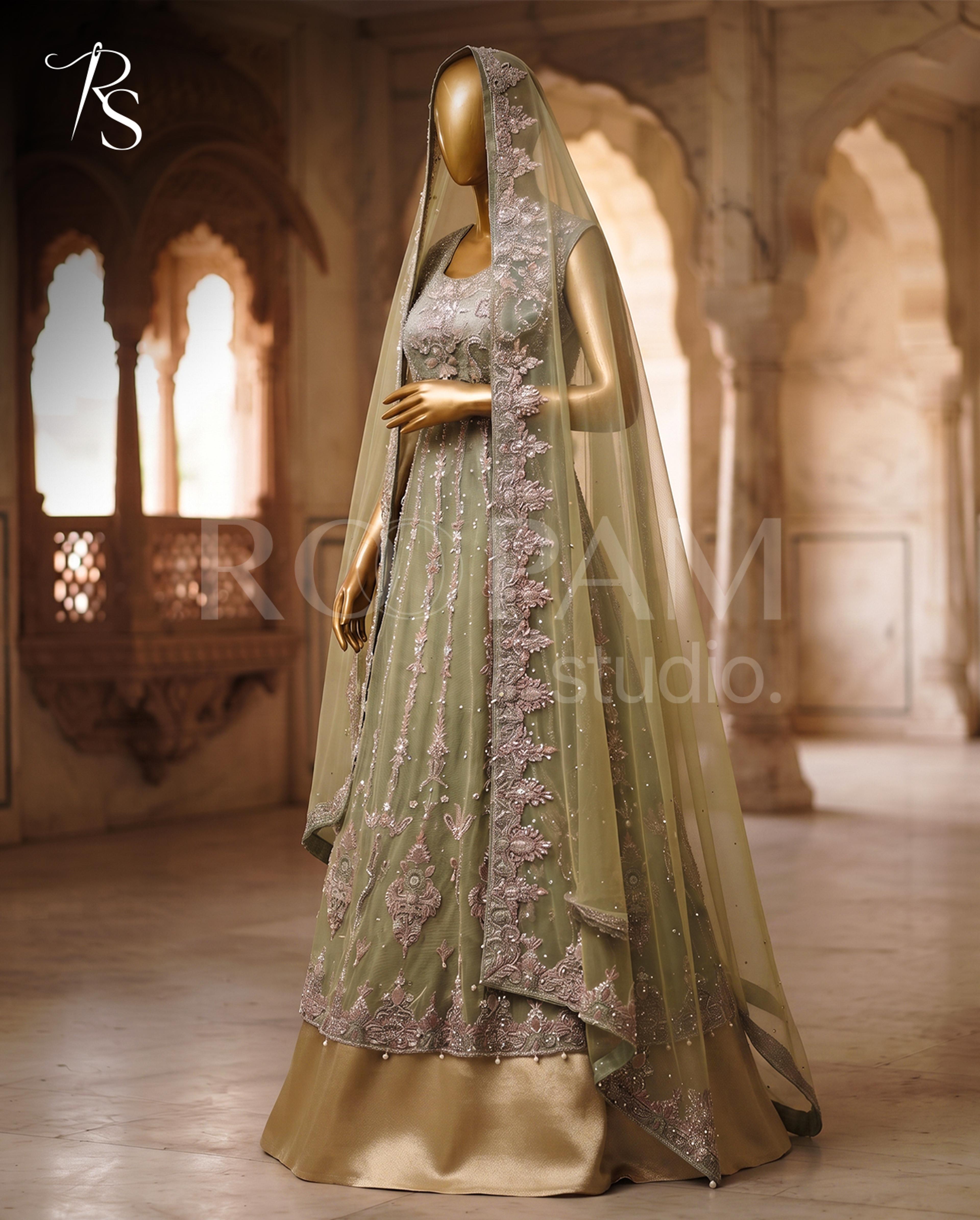 Sage Green Serenade Walima Maxi - Thumbnail 2