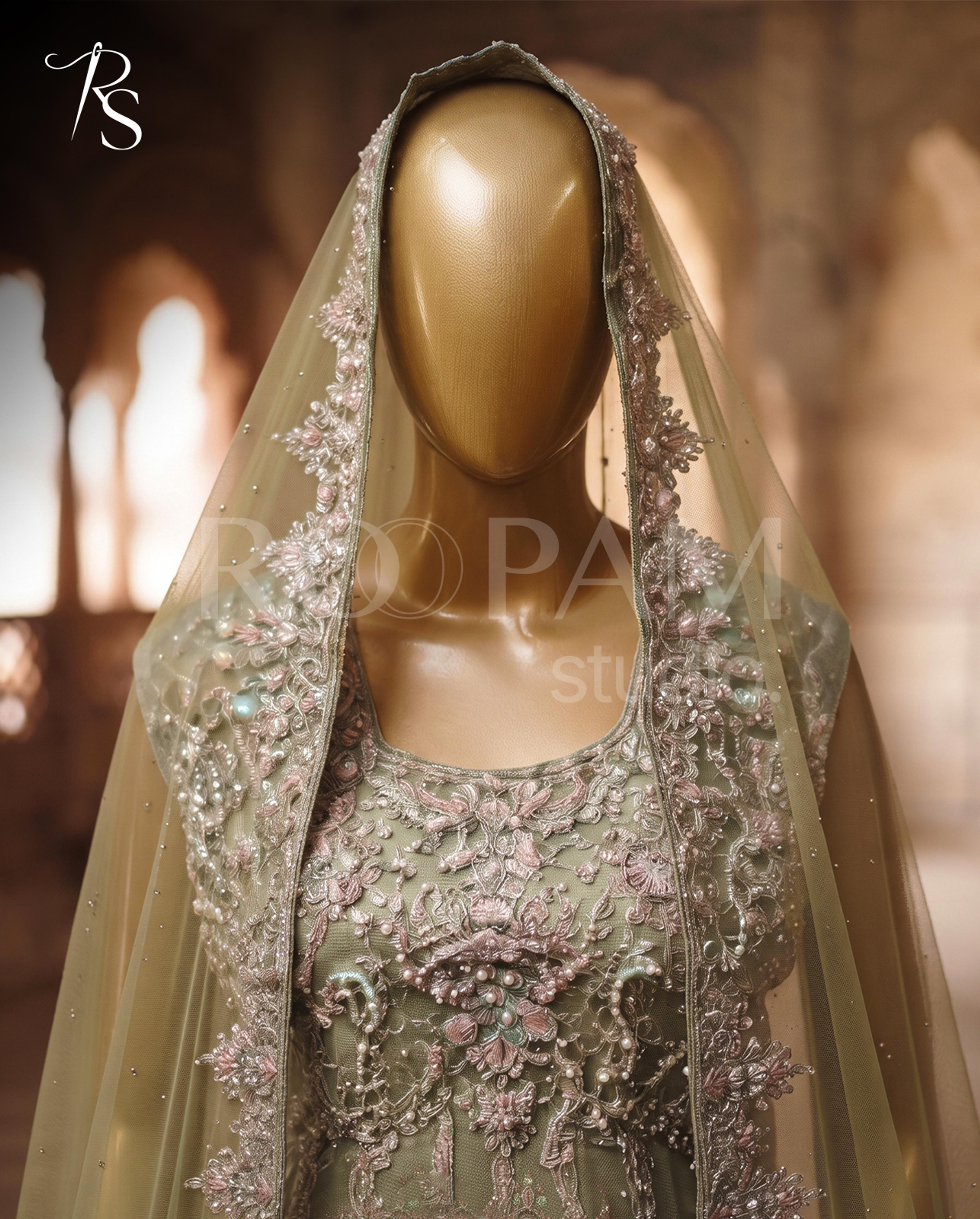 Sage Green Serenade Walima Maxi - Thumbnail 5