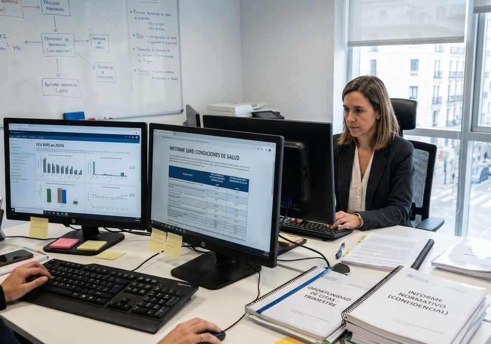 Software médico para informes normativos y administrativos