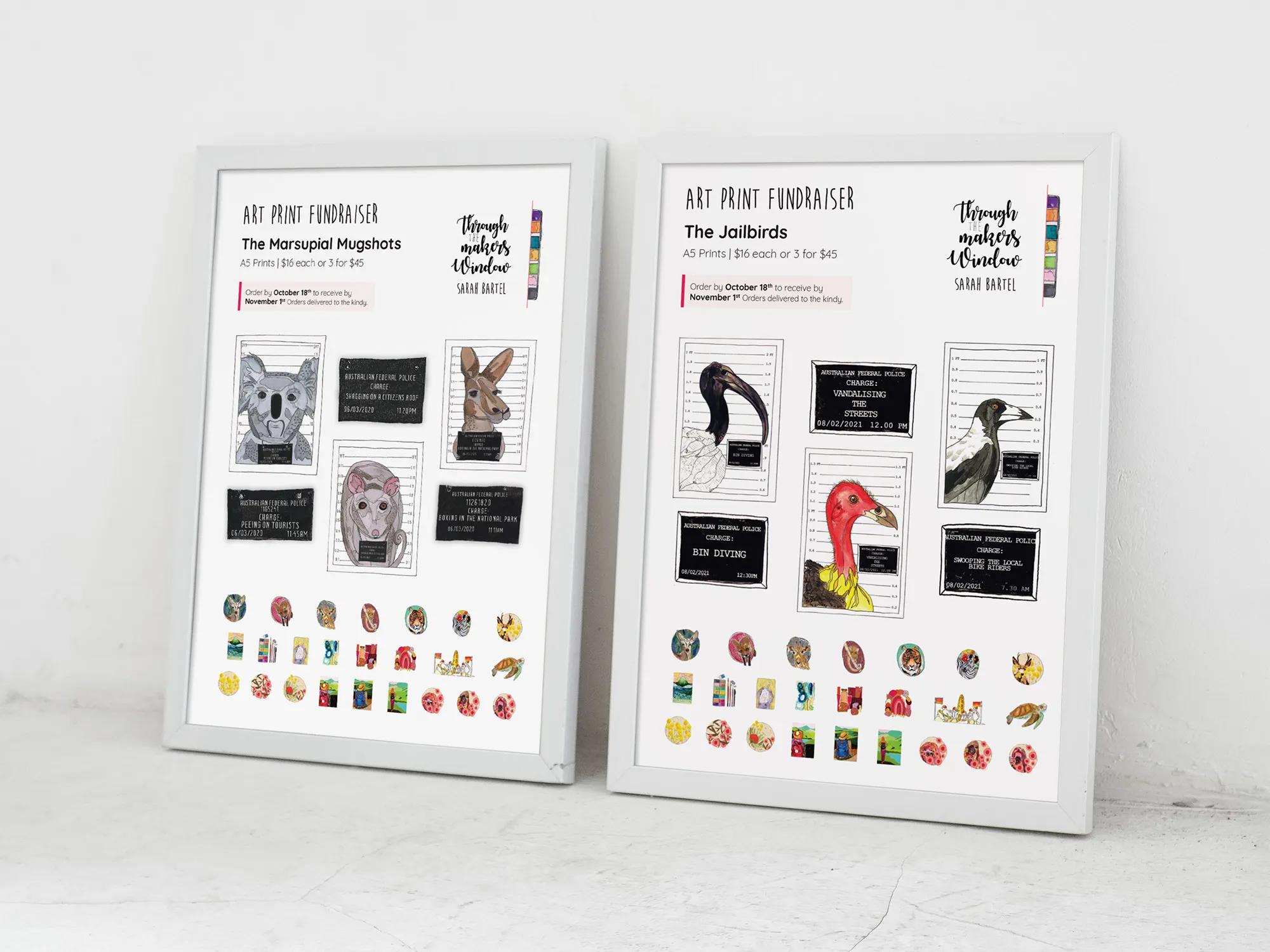 2x posters to help raise awareness of the fundraiser