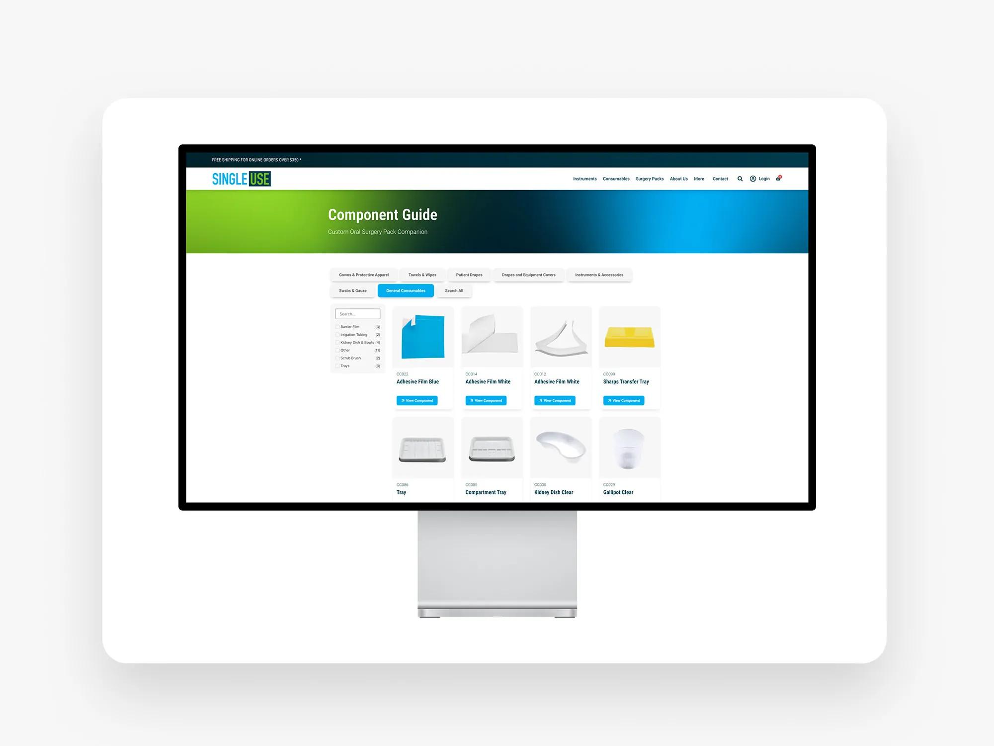 Component guide landing page | Tabs, filters and a custom loop grid