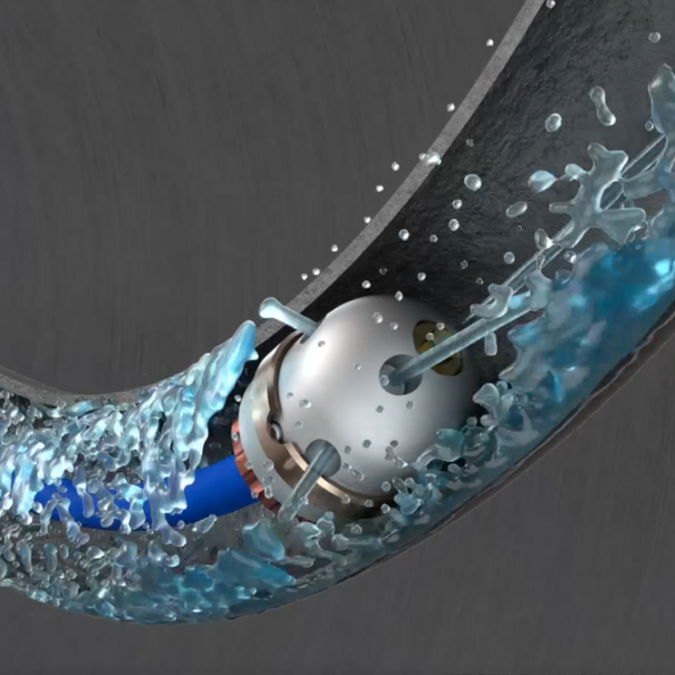 J-force cleaning pipe render