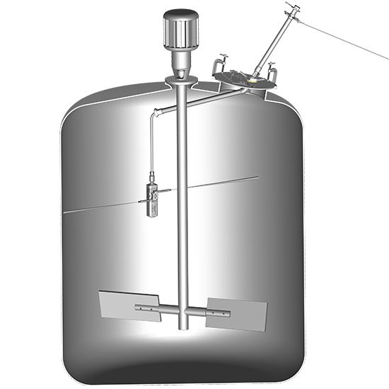 simple boom for tank cleaning