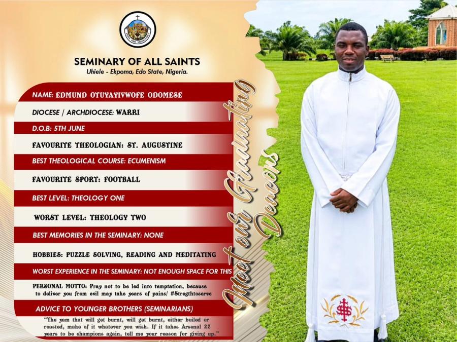 Seminary Valedictory Events