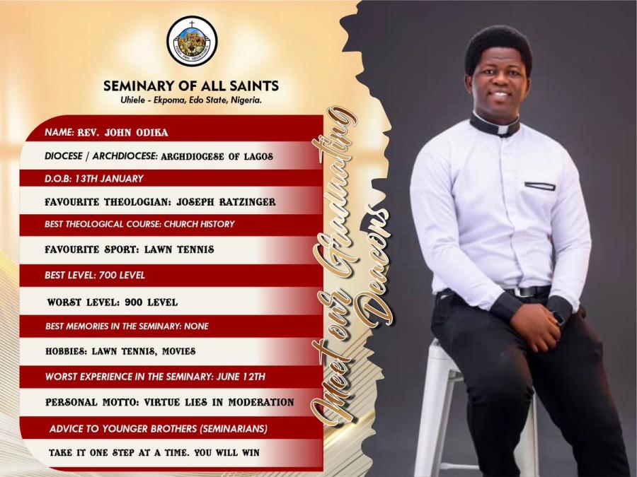 Seminary Valedictory Events