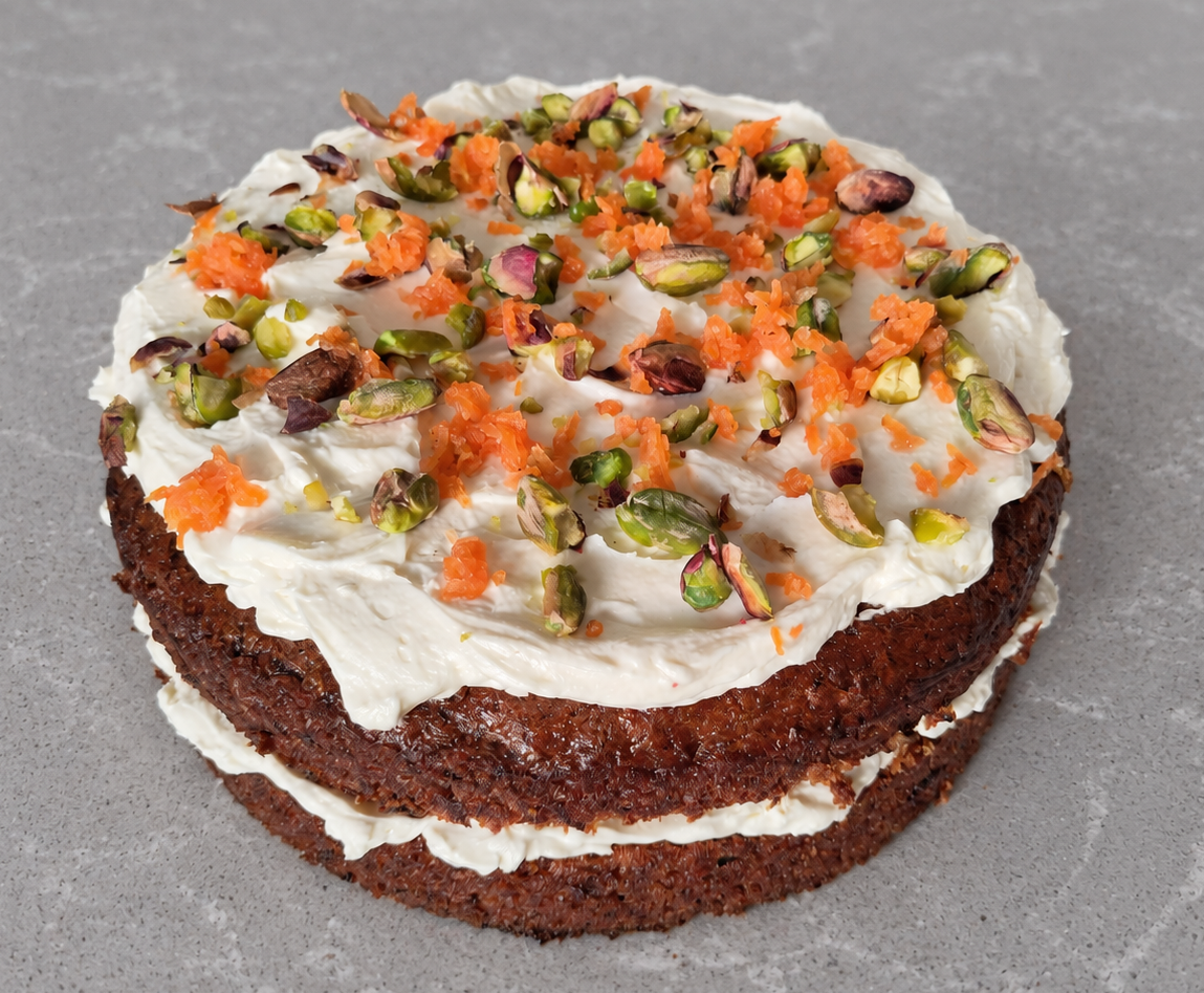 Vegan taart in De Glind — plantaardige carrot cake van The Happy Pine