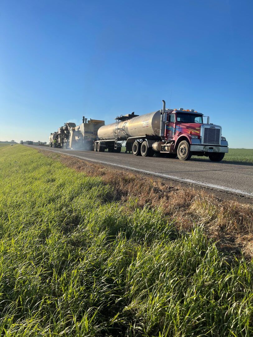 Left portrait view of Recycling Roadways for Carbon Emission Reductions - Midstate Reclamation and Trucking