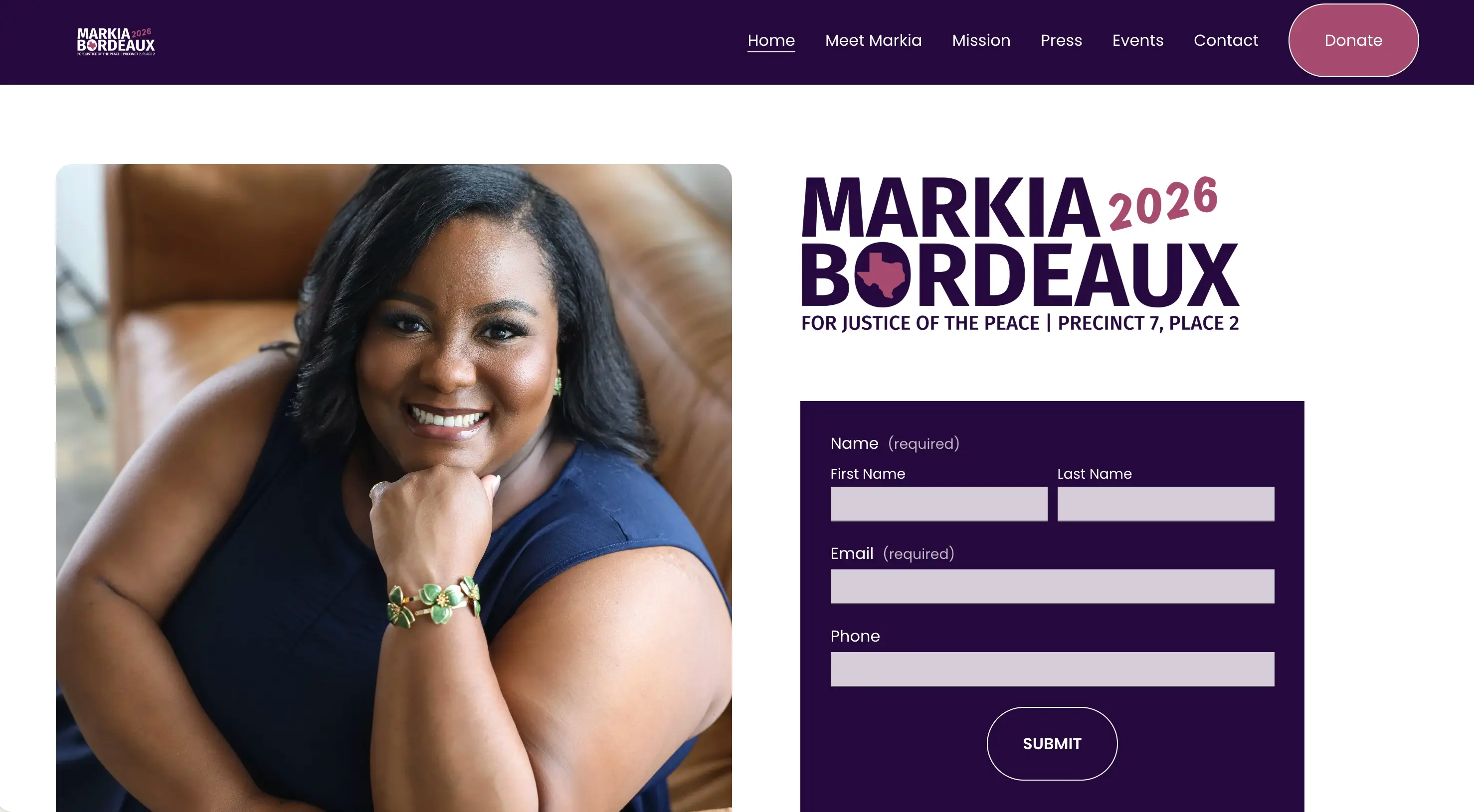 Markia Bordeaux Campaign (Justice of the Peace, Precinct 7, Place 2)