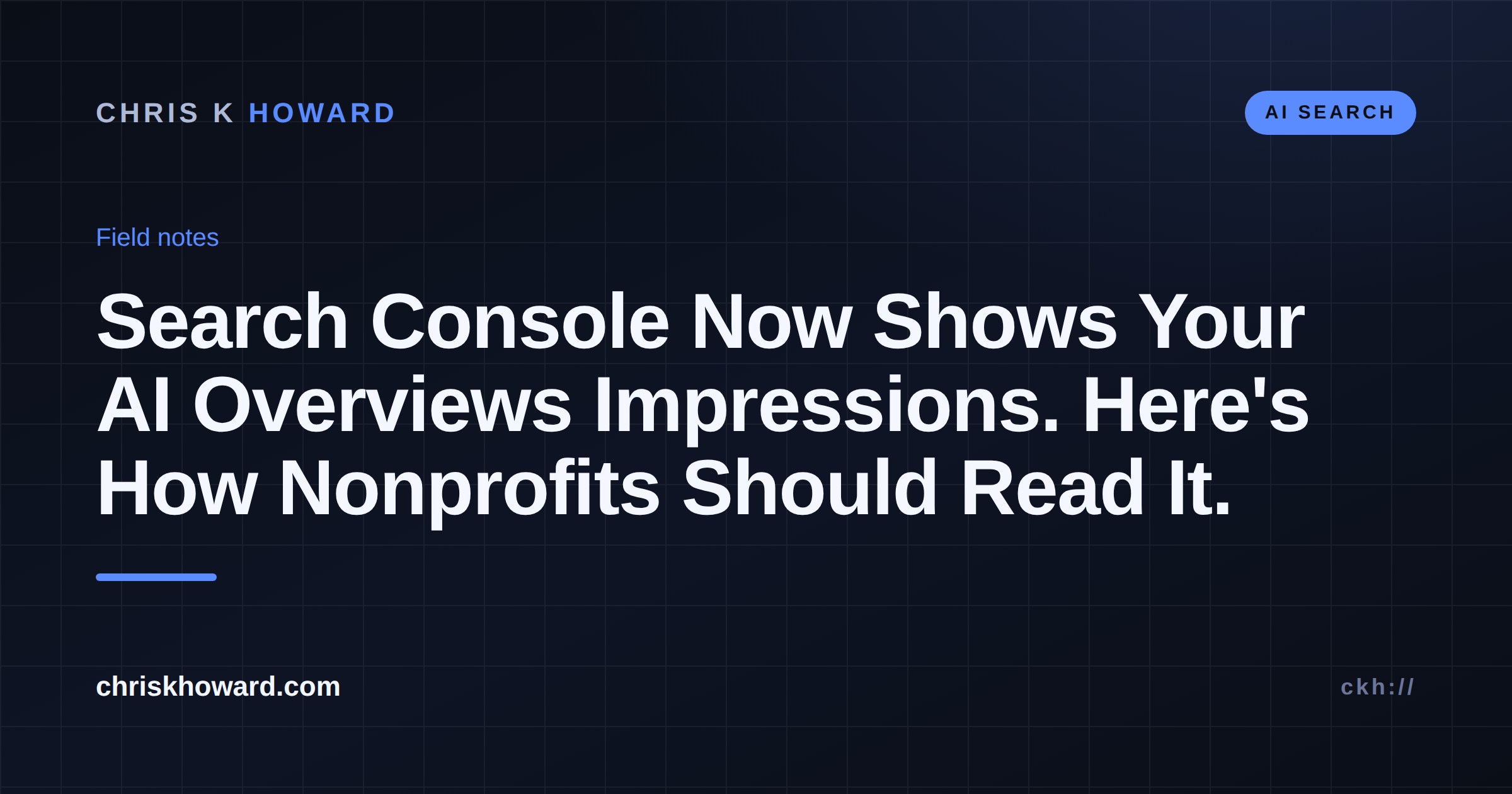 Search console now shows AI overviews