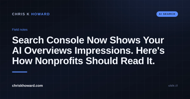 Search console now shows AI overviews