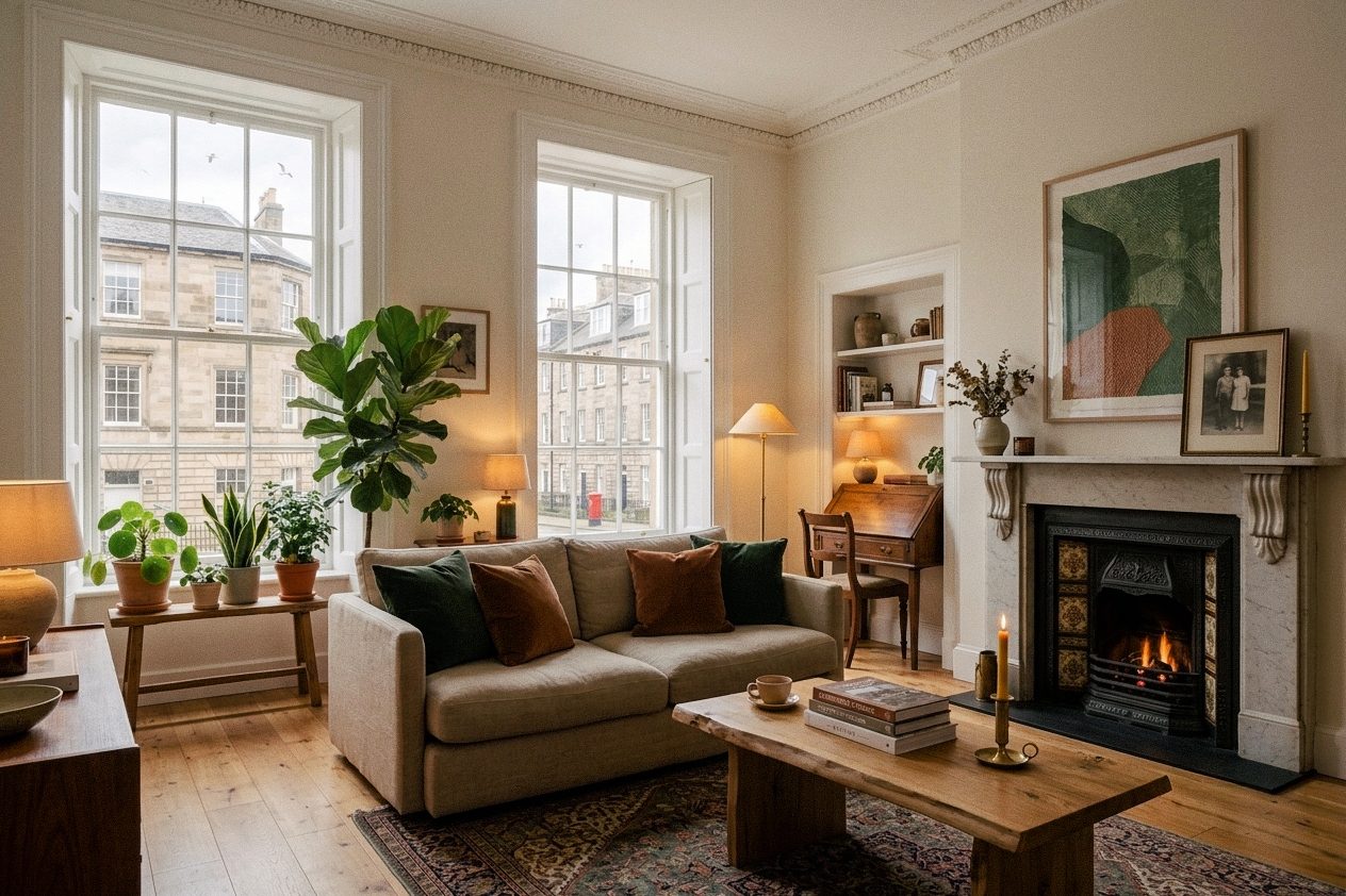 A bright, well-presented rental property living room
