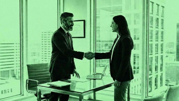 A financial advisor following a client communication best practice. 