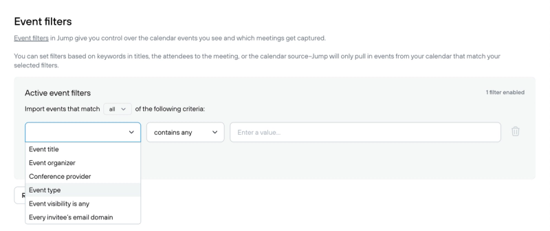 Event Filters