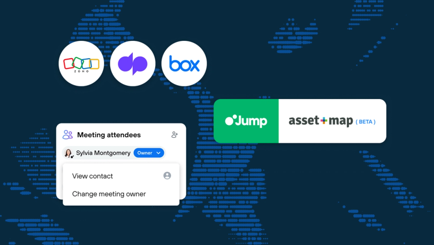 Screenshot of Jump’s new integrations and meeting controls