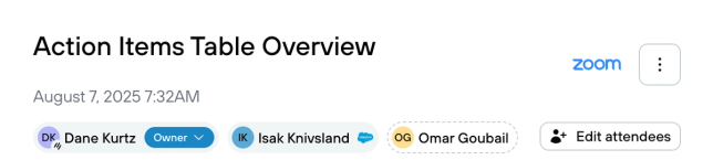 Attendee Recognition