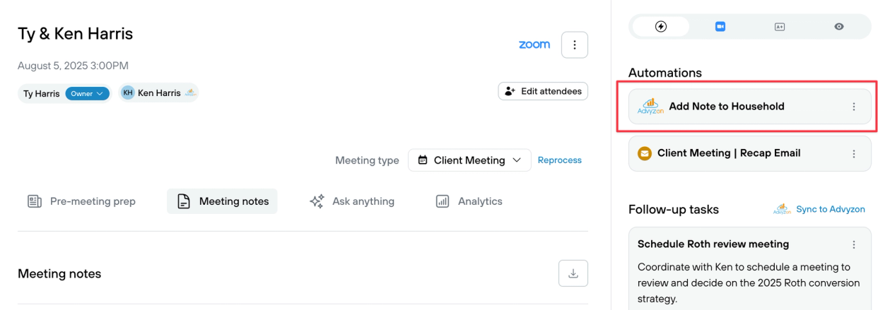 Household in Advyzon