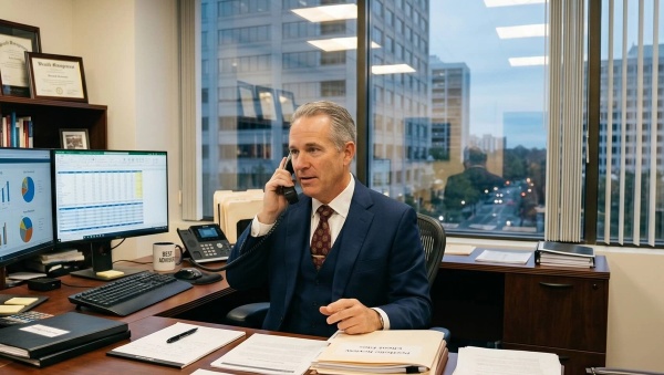 A financial advisor who just read the financial advisor best practices online and then called a client.