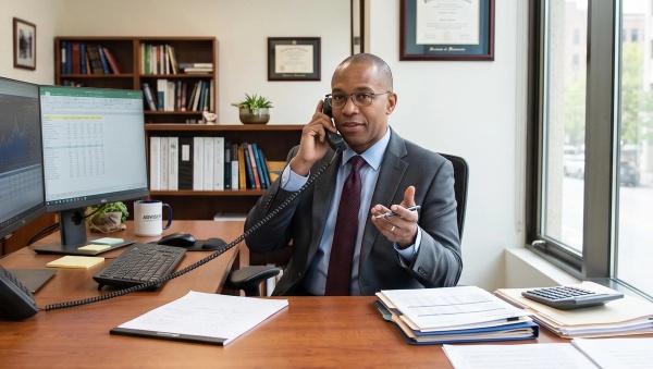 An advisor executing an outreach strategy on a prospect call.