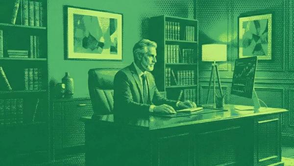 A wealth manager using AI to improve his client relationships in his wealth management practice.