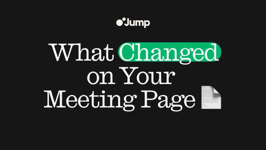 Meeting page updates