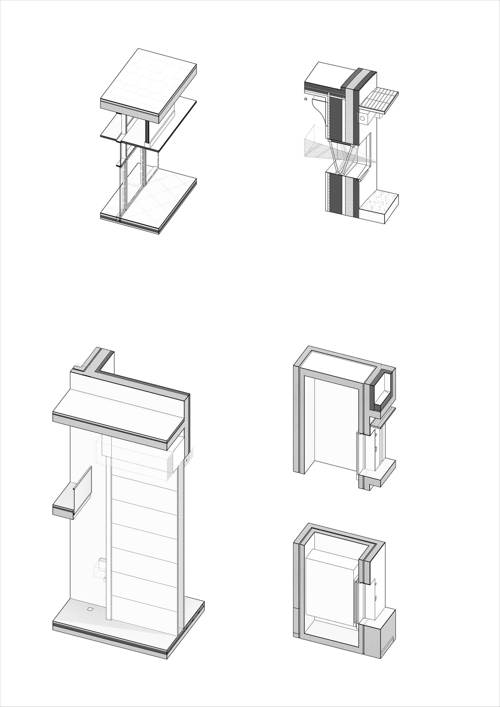 Model BIM — detale i przekroje fragmentów konstrukcji
