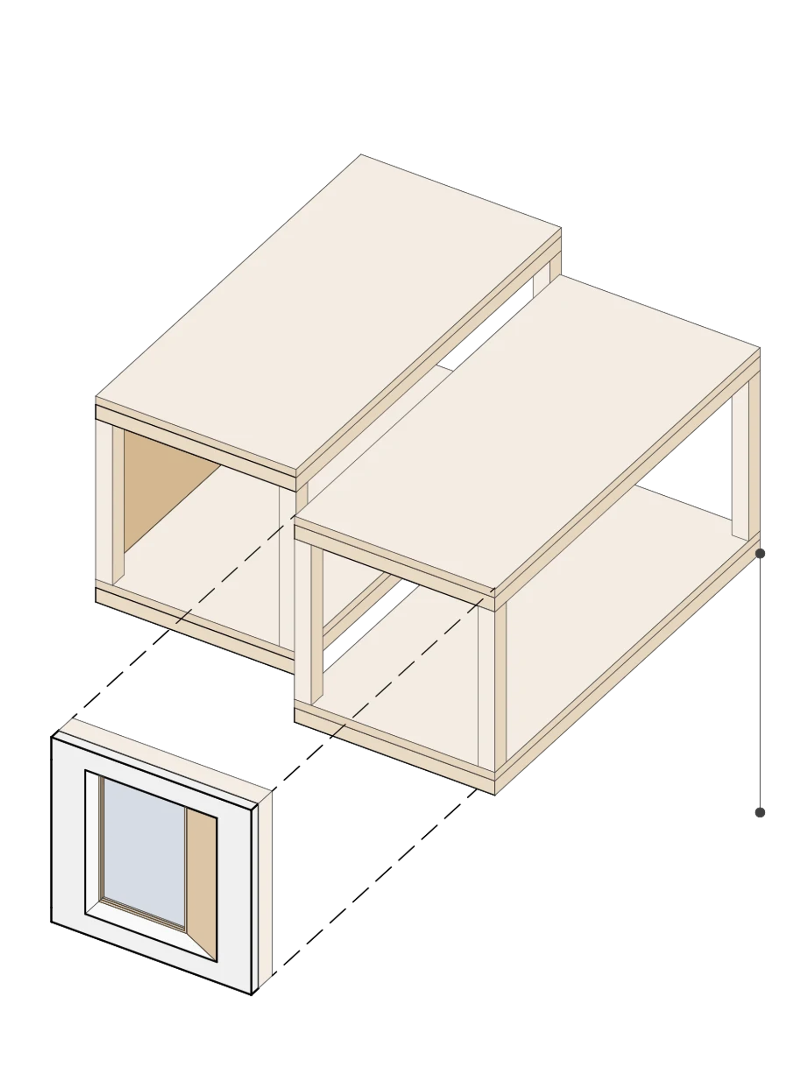 Schemat modułu konstrukcyjno-instalacyjnego — wariant 2.