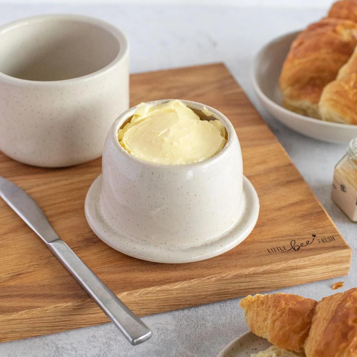 Französische Butterdose Keramik