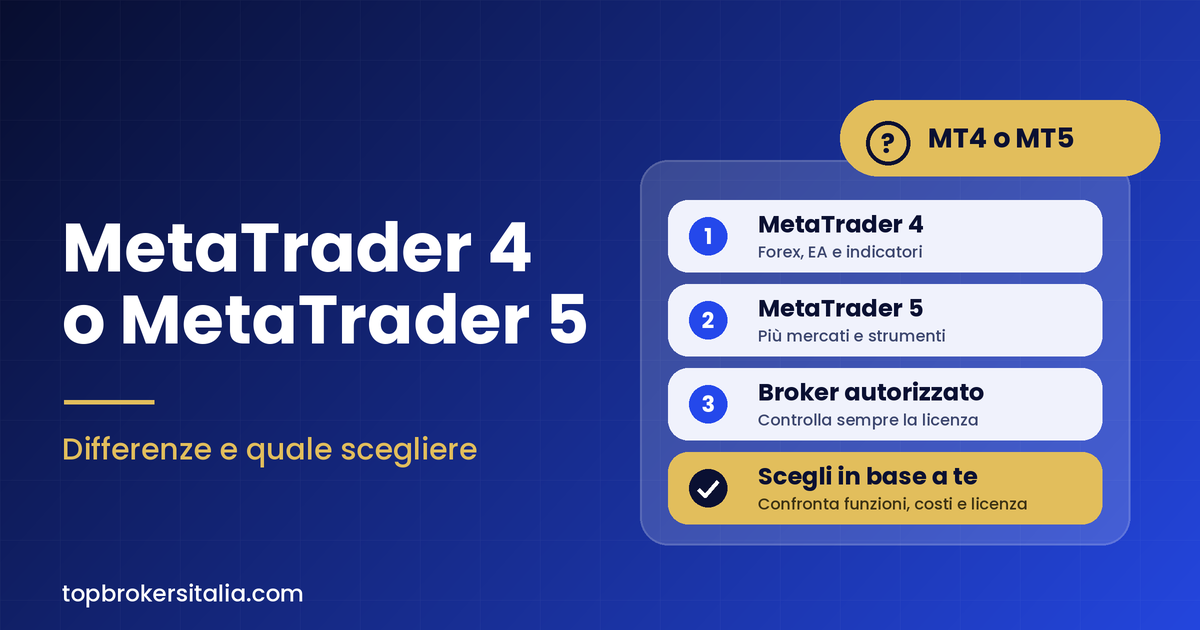 MetaTrader 4 o MetaTrader 5: differenze e quale scegliere