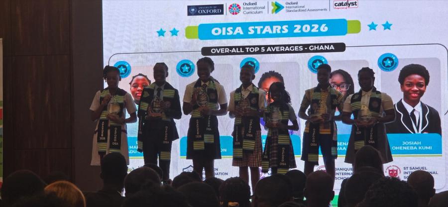 Janique learners on stage with their OISA Stars 2026 awards