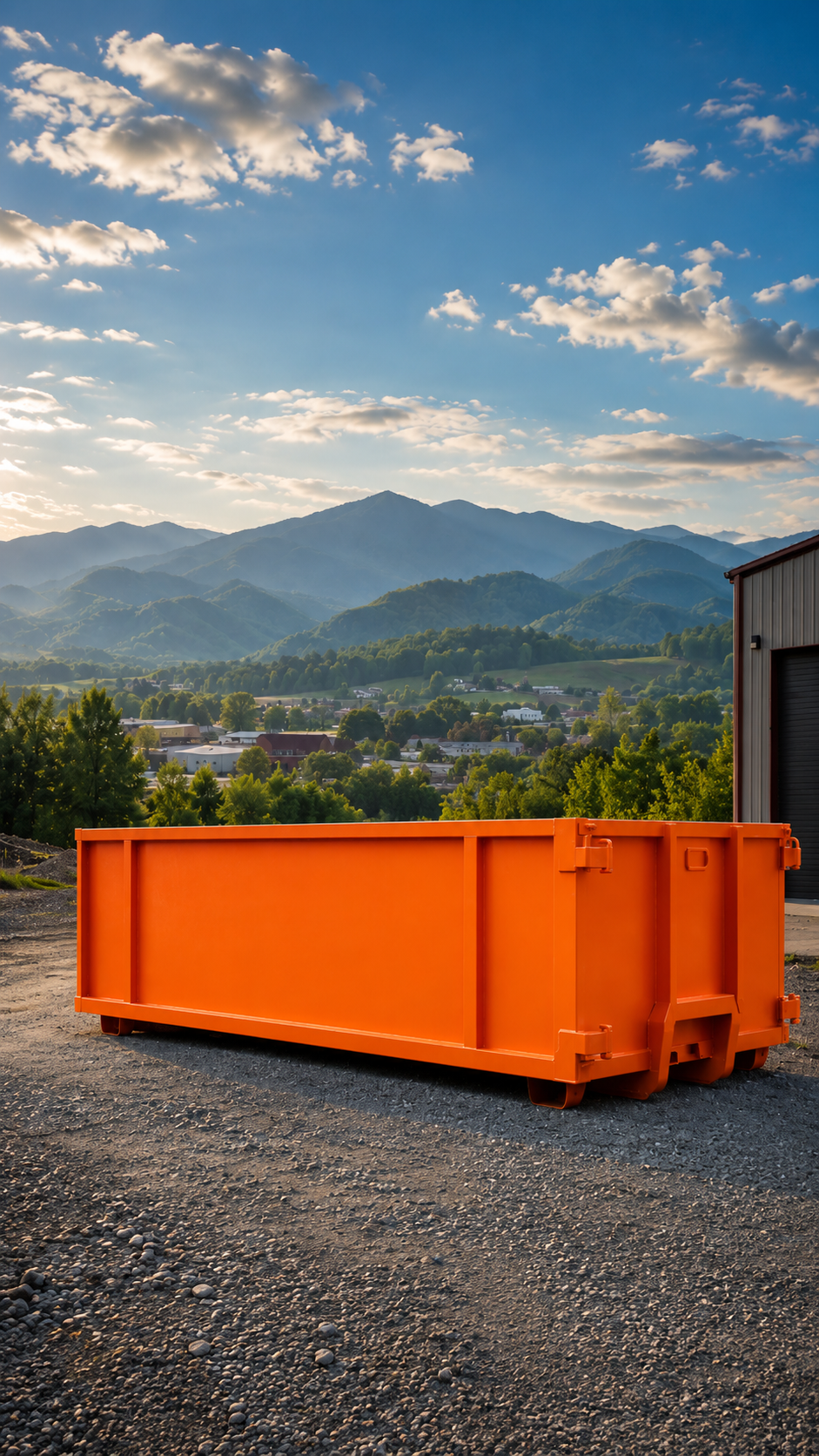 Momentum dumpster placed at an East Tennessee home