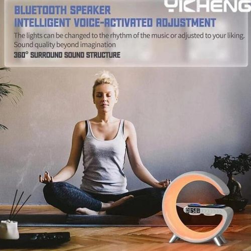 Lampe LED - haut-parleur Bluetooth - chargeur sans fil thumbnail 5
