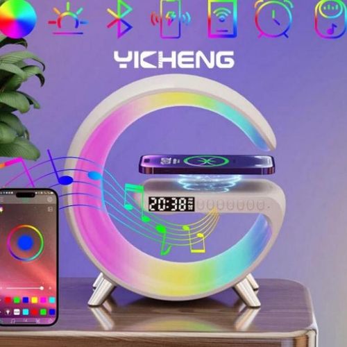 Lampe LED - haut-parleur Bluetooth - chargeur sans fil thumbnail 2