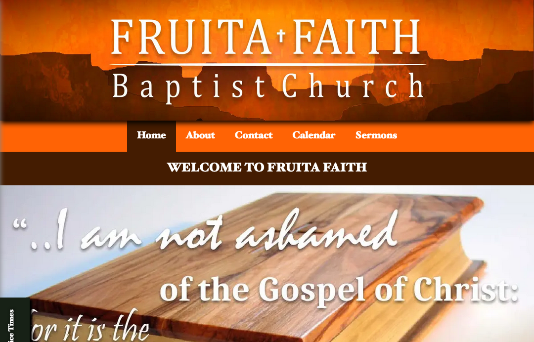 Desktop view of FFBC website