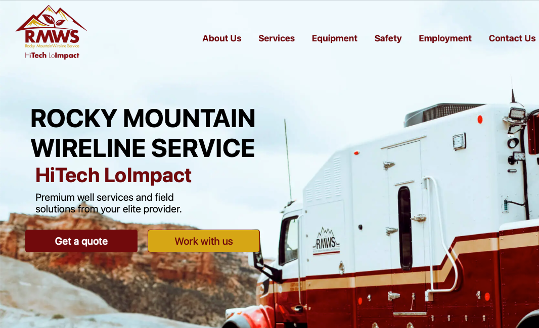 Desktop View of RMWS website