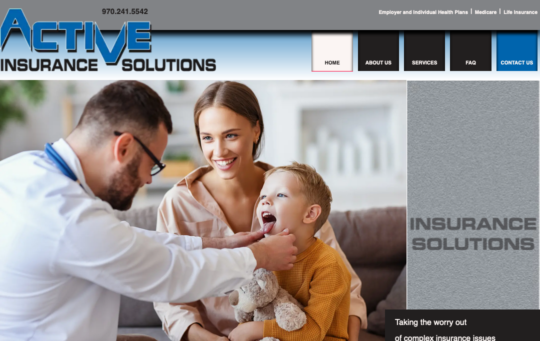 Desktop View of AIS Website