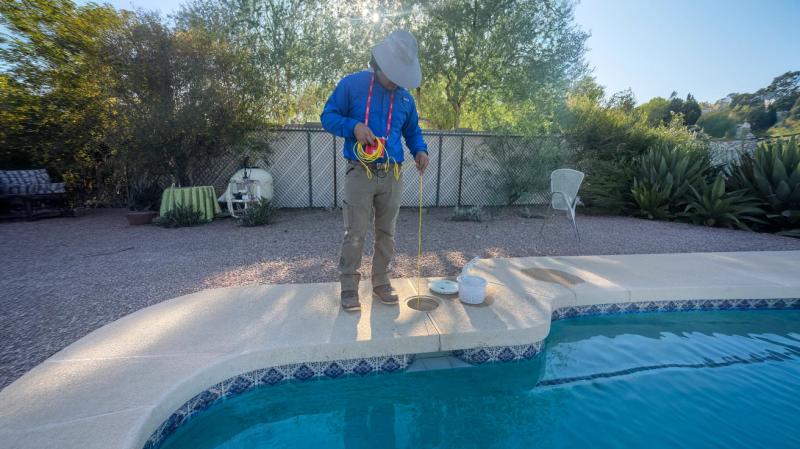 Swimming Pool Leak Detection Service in Action