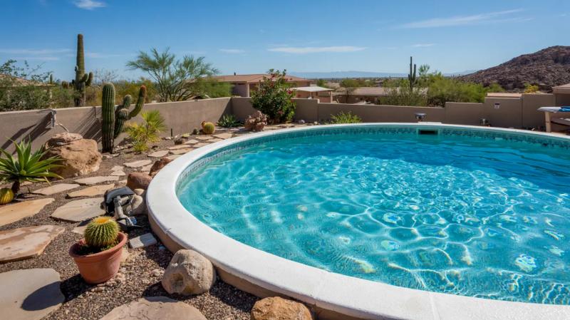 A photo of an above ground residential pool