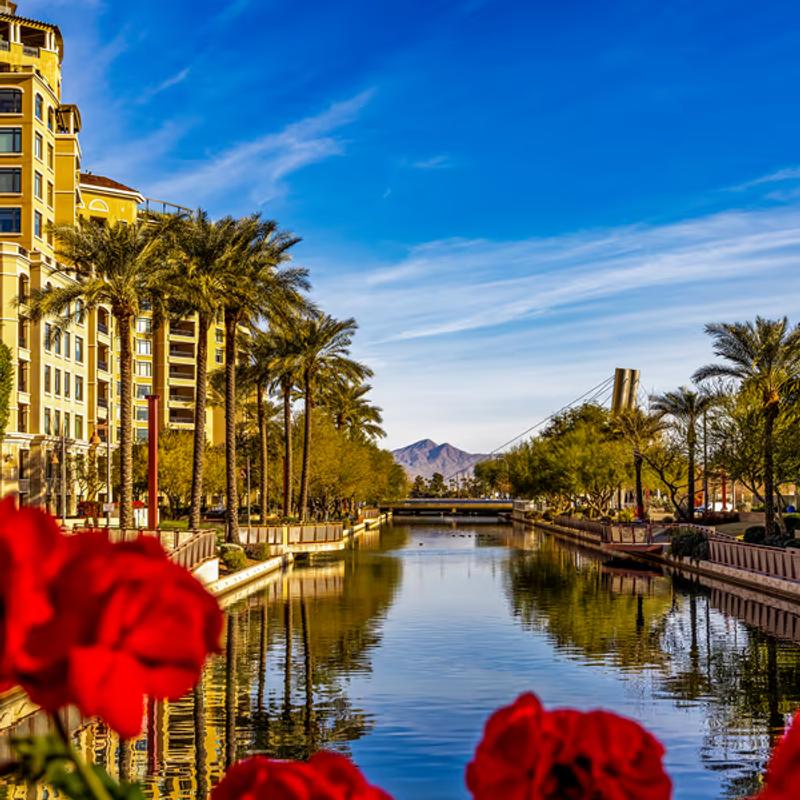 Canal waterfront in Scottsdale, AZ