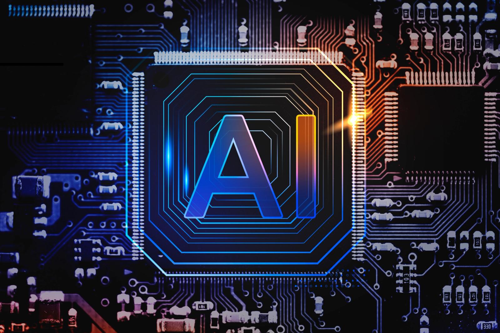 AI productivity tools concept with digital workspace and automation interface