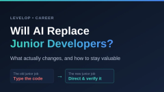 Will AI replace junior developers, Levelop career guide cover