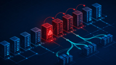 Cascading failure spreading across data center server racks