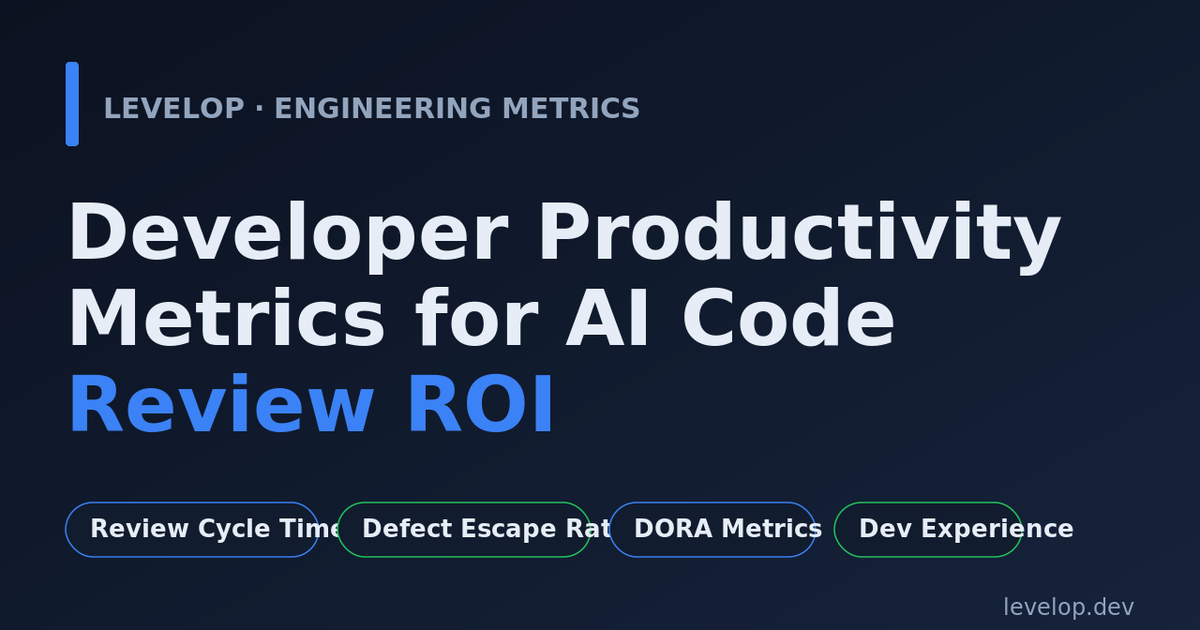 Developer productivity metrics for AI code review ROI cover