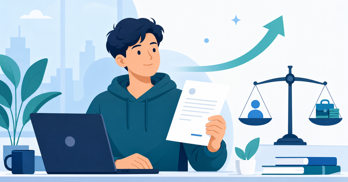A junior engineer holding a first job offer, weighing a salary negotiation with no leverage
