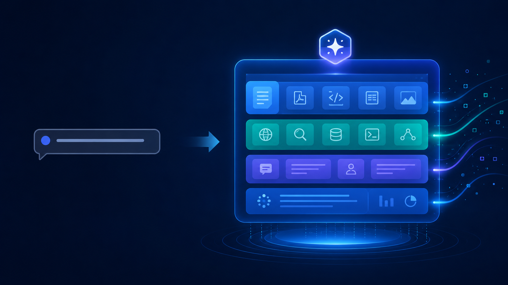 The shift from prompt engineering to context engineering: a single prompt on one side, a large layered context window assembled from documents, tools, and memory on the other