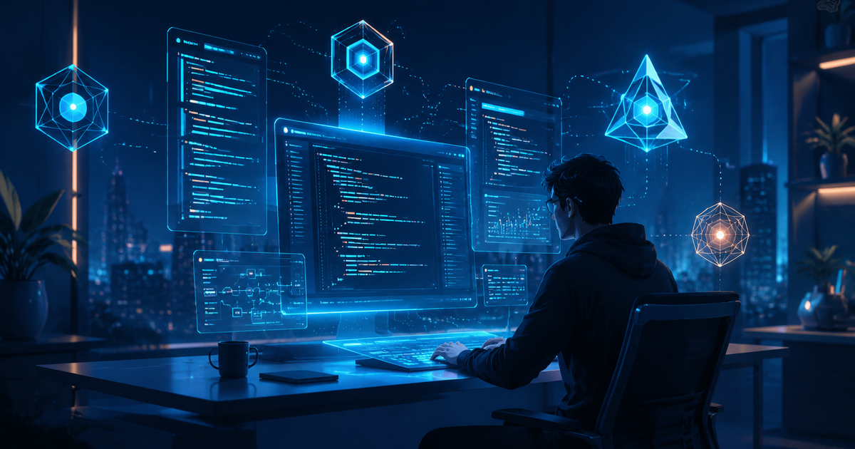 Best AI Coding Agents in 2026 - futuristic workspace with AI coding assistants