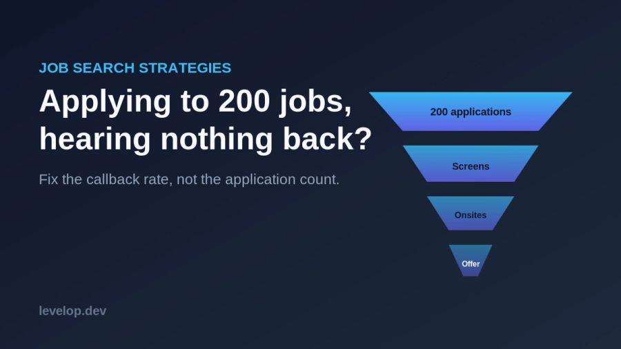 Job search strategies: applying to 200 jobs and hearing nothing back, fix your callback rate