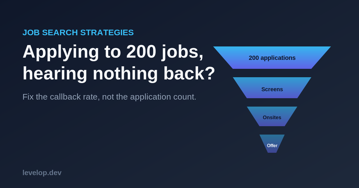 Job search strategies: applying to 200 jobs and hearing nothing back, fix your callback rate