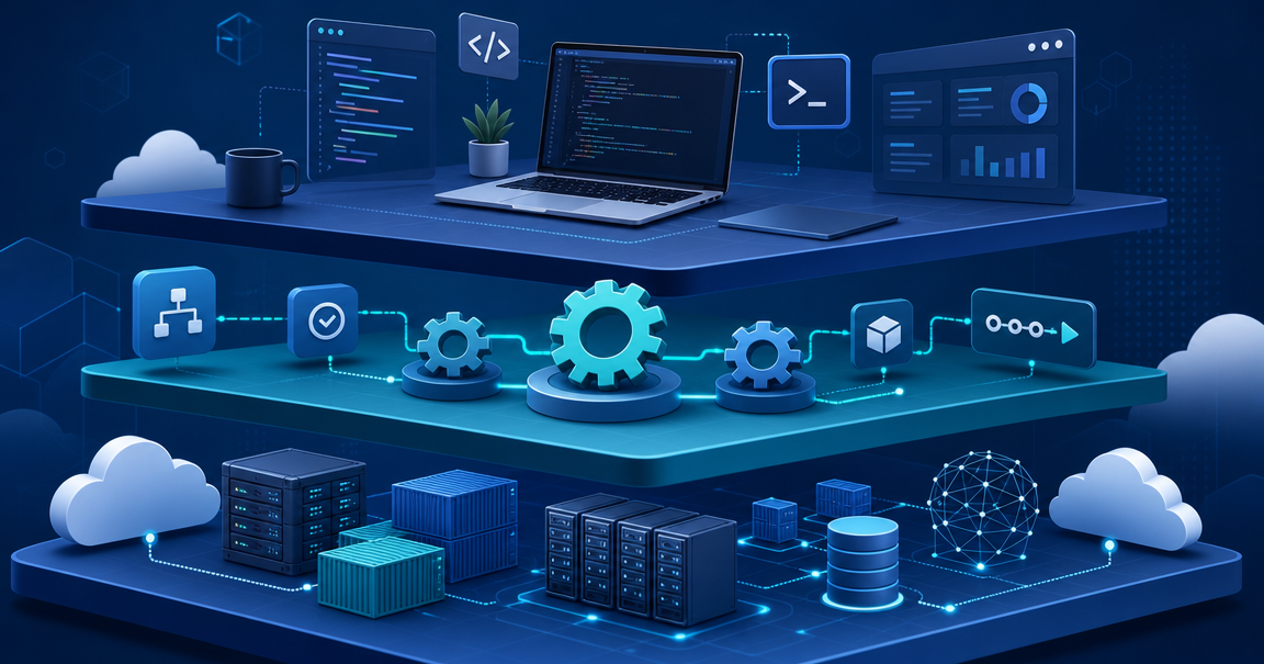 Internal developer platform architecture illustration
