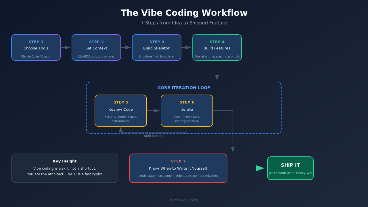 The Vibe Coding Workflow - 7 steps from idea to shipped feature
